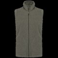 Chaleco micropolar hombre cremallera y bolsillos Green Marble Heather XL