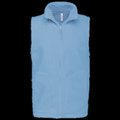 Chaleco micropolar hombre cremallera y bolsillos Sky Blue M