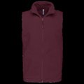Chaleco micropolar hombre cremallera y bolsillos Wine M