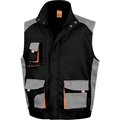 Chaleco multibolsillos con cuello alto y cremallera Black / Grey / Orange 50 UK