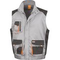 Chaleco multibolsillos con cuello alto y cremallera Grey / Black / Orange 50 UK