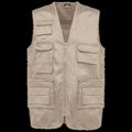 Chaleco multibolsillos con forro unisex Beige 5XL
