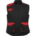 Chaleco trabajo multibolsillos Negro/Rojo 2XL