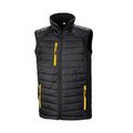 Chaleco Softshell acolchado reciclado Black / Yellow M