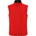 Chaleco softshell cremallera y forro polar Rojo L