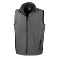 Chaleco Softshell hombre resistente al agua CHARCOAL / BLACK 4XL