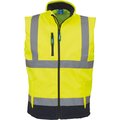 Chaleco Softshell con reflectante Hi Vis Yellow / Navy M