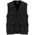 Chaleco de Trabajo con Cremallera Negro 2XL