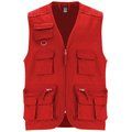 Chaleco de Trabajo con Cremallera Rojo XL
