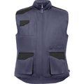 Chaleco trabajo multibolsillos PLOMO/NEGRO 3XL