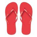 Chanclas de playa con tira Rojo