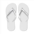 Chanclas de playa con tiras PVC Blanco