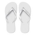Chanclas de playa con tiras PVC talla L Blanco