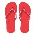 Chanclas de playa con tiras PVC talla L Rojo