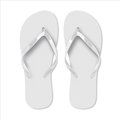 Chanclas de playa con tiras PVC talla M Blanco