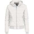 Chaqueta acolchada con capucha mujer White / Warm Grey XXL
