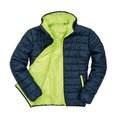 Chaqueta acolchada cortavientos hidrófuga Navy / Lime L