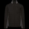 Chaqueta acolchada hombre cuello alto Black / Dark Grey Heather XXL