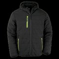 Chaqueta acolchada reciclada Black / Lime XS