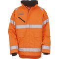 Chaqueta alta visibilidad impermeable con capucha Hi Vis Orange S