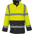Chaqueta alta visibilidad impermeable Hi Vis Yellow / Navy L