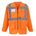 Chaqueta alta visibilidad con tiras reflectantes Hi Vis Orange Xxl