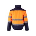 Chaqueta bicolor acolchada con bandas reflectantes