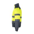 Chaqueta bicolor acolchada con bandas reflectantes