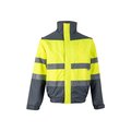 Chaqueta bicolor acolchada con bandas reflectantes