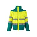 Chaqueta bicolor acolchada con bandas reflectantes