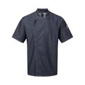 Chaqueta de chef con cremallera oculta Indigo Denim XL