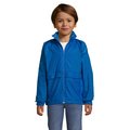 Chaqueta Cortavientos Niño Impermeable con Capucha Azul Royal 10 Años