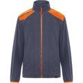 Chaqueta Micropolar Bicolor Cuello Alto PLOMO/NARANJA 2XL