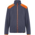 Chaqueta Micropolar Bicolor Cuello Alto Plomo/Naranja L