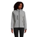 Chaqueta mujer impermeable con capucha Gris Jaspeado L