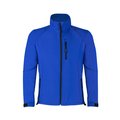 Chaqueta de soft shell impermeable con bolsillos de cremallera Azul L