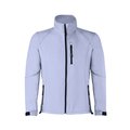 Chaqueta de soft shell impermeable con bolsillos de cremallera Gri L
