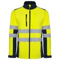 Chaqueta Softshell Alta Visibilidad Cuello Alto MARINO/AMARILLO FLUOR 4XL