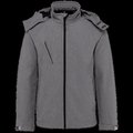 Chaqueta softshell con capucha extraíble Marl Grey XXL