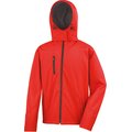 Chaqueta Softshell con capucha hombre Red / Black 3XL