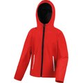 Chaqueta Softshell con capucha para niños Red / Black 5/6 Ans