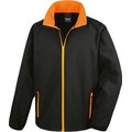 Chaqueta Softshell hombre transpirable y cortavientos Black / Orange L