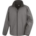 Chaqueta Softshell hombre transpirable y cortavientos CHARCOAL / BLACK XXL