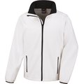 Chaqueta Softshell hombre transpirable y cortavientos White / Black S