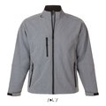 Chaqueta Softshell Impermeable Hombre Gris Jaspeado 3Xl