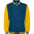 Chaqueta unisex bicolor ligeramente acolchada Azul Cobalto/Amarillo Golden 2Xl