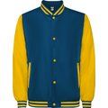 Chaqueta unisex bicolor ligeramente acolchada Azul Cobalto/Amarillo Golden 3Xl