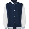 Chaqueta unisex bicolor ligeramente acolchada Marino/Blanco M