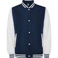 Chaqueta unisex bicolor ligeramente acolchada Marino/Blanco Xs