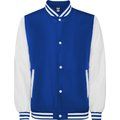 Chaqueta unisex bicolor ligeramente acolchada Royal/Blanco L